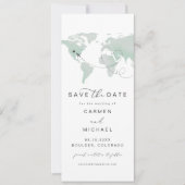 CARMEN旅行先グリーンマップ日付の保存 招待状 (正面)