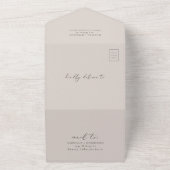 CARMEN水の色マップ旅行先ウェディングA オールインワン招待状 (外側)