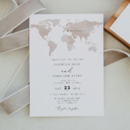 CARMEN水彩地図トラベルアドベンチャー結婚ズ 招待状