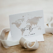 CARMEN目的地の旅行アドベンチャーベージュマップ サンキューカード