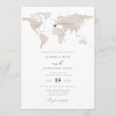 CARMEN目的地の水の色マップ旅行結婚のI 招待状 (正面)