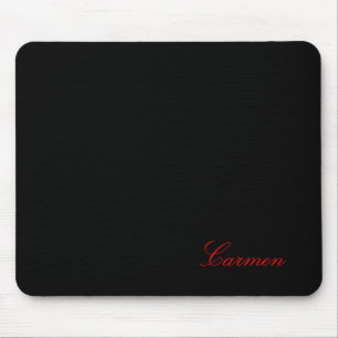 Carmen – お客様の名前のテンプレート – 黒 マウスパッド