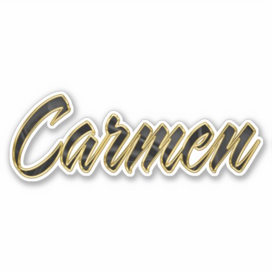 Carmen black gold Lettering Aufkleber Sticker シール (正面)
