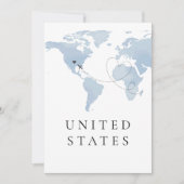 CARMEN Blue Where In the World Table Number 招待状 (正面)