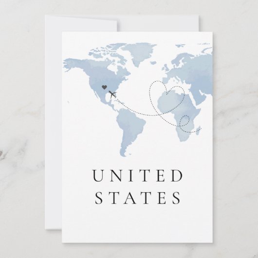 CARMEN Blue Where In the World Table Number 招待状 (裏面)