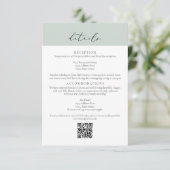 CARMEN Green Passport Style Wedding QR Detail Card 招待状 (スタンド正面)