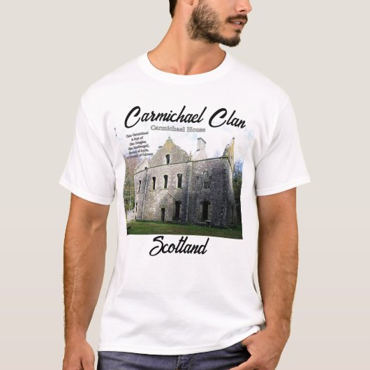 Carmichael House Scotland – クラン・カーマイケルT-Shir Tシャツ (正面)