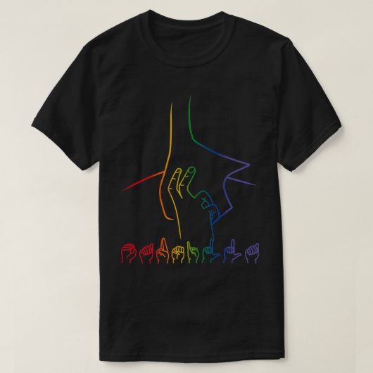 Carmilla in sign languageプライド tシャツ (デザイン正面)