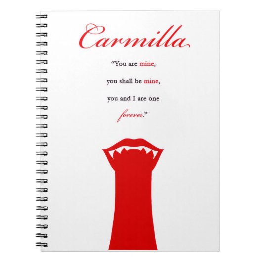 Carmilla Notebook ノートブック (正面)