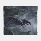 Carmilla Wandering the Styrian Mist フリースブランケット (正面(横))