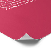 Carmine Magenta 10テーブル座席表ポスター ポスター (角)