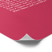 Carmine Magenta 8テーブル座席表ポスター ポスター (角)
