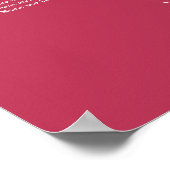 Carmine Magenta 9テーブル座席表ポスター ポスター (角)