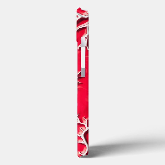 Carmine Red Tree Texture iPhone Case Case-Mate iPhoneケース (裏面 / 左)