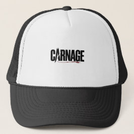 "Carnage – Sharp Typography Blood Drip Graphic" キャップ