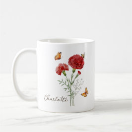 Carnation Birth Month Flower コーヒーマグカップ