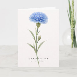 Carnation Botanical Art Symbol of Love & Good Luck カード