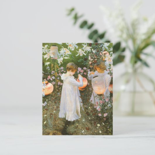 Carnation, Lily, Lily, Rose By John Singer Sargent ポストカード (スタンド正面)