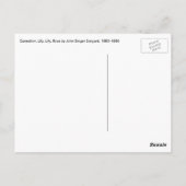 Carnation, Lily, Lily, Rose By John Singer Sargent ポストカード (裏面)