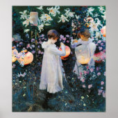 Carnation, Lily, Lily, Rose - John Singer Sargent ポスター (正面)
