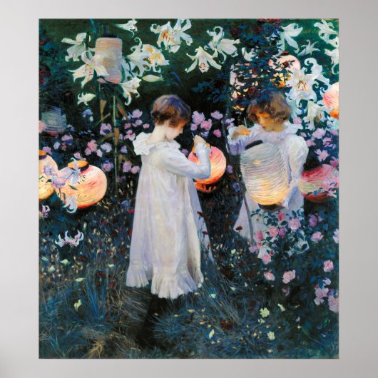 Carnation, Lily, Lily, Rose - John Singer Sargent ポスター (正面)