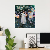 Carnation, Lily, Lily, Rose - John Singer Sargent ポスター (ホームオフィス)