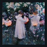 Carnation Lily Lily Rose John Singer Sargent Art ポスター<br><div class="desc">Carnation,  Lily,  Lily,  Rose - this classic painting is an oil painting that shows two children dressed in white,  lighting garden Chinese lanterns in an evening garden of pink roses,  yellow carnations and white lilies. American artist John Singer Sargent painted this in 1886,  in an impressionistic style.</div>