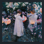Carnation Lily Lily Rose John Singer Sargent Art ポスター<br><div class="desc">Carnation,  Lily,  Lily,  Rose - this classic painting is an oil painting that shows two children dressed in white,  lighting garden Chinese lanterns in an evening garden of pink roses,  yellow carnations and white lilies. American artist John Singer Sargent painted this in 1886,  in an impressionistic style.</div>