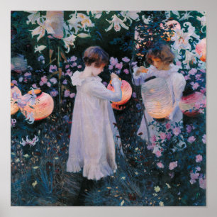 Carnation Lily Lily Rose John Singer Sargent Art ポスター