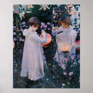 Carnation Lily Lily Rose John Singer Sargent Art ポスター