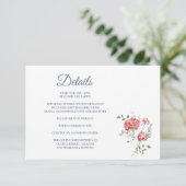 Carnations and Blue Enclosure Card Details エンクロージャーカード (スタンド正面)