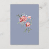 Carnations and Blue Enclosure Card Details エンクロージャーカード (裏面)