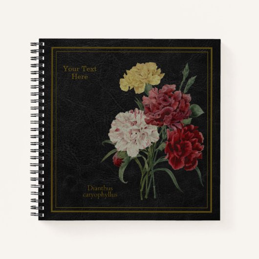 Carnations Black Notebook ノートブック (正面)