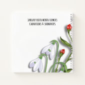 Carnations Snowdrops Christian Prayer Journal ノートブック (裏面)