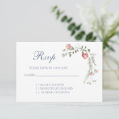 Carnations Wedding RSVP card (スタンド正面)