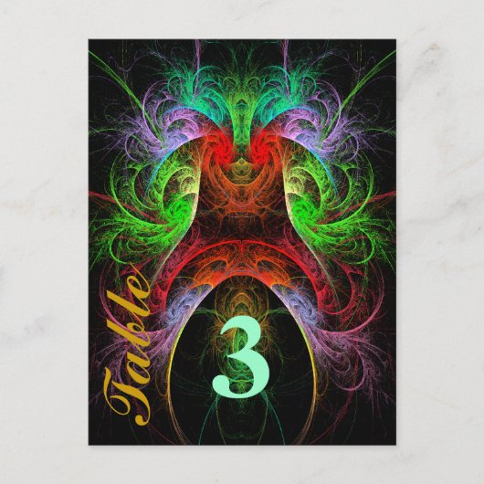 Carnavalテーブル番号はがき ポストカード (正面)