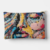 Carnaval Portrait Pixel Art Coloré アクセサリーポーチ (裏面)