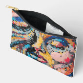 Carnaval Portrait Pixel Art Coloré アクセサリーポーチ (見開き)