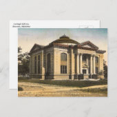 Carnegie Library, Shawnee, Oklahoma,ヴィンテージ ポストカード (正面/裏面)