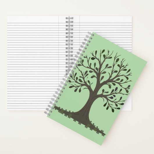 🌳 Carnet à Spirales Arbre de Vie Vert Pâle ノートブック (内側)