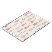 Carnet à spirales Noël Sapins Rose ノートブック (左側)