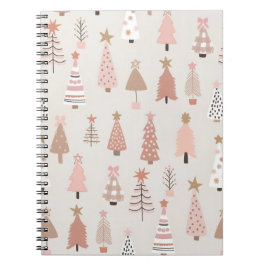 Carnet à spirales Noël Sapins Rose ノートブック