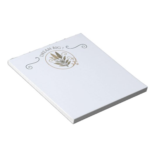 Carnet de note, bloc-notes, Dream big. ノートパッド (アングル)