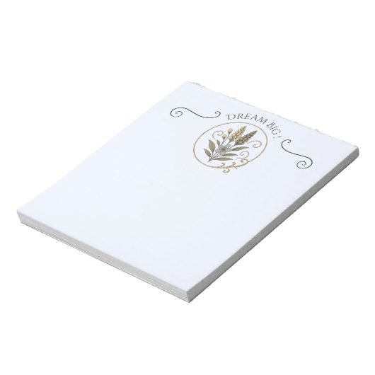 Carnet de note, bloc-notes, Dream big. ノートパッド (回転)