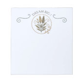 Carnet de note, bloc-notes, Dream big. ノートパッド (正面)