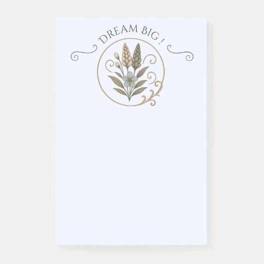 Carnet de note, bloc-notes, Dream big. ポストイット (正面)