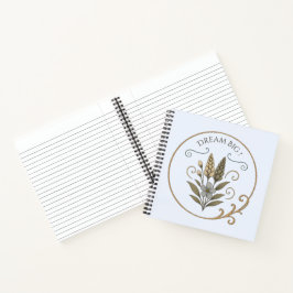 Carnet de note, floral, élégant, Dream big. ノートブック