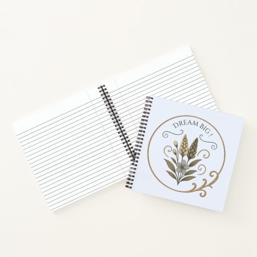 Carnet de note, floral, élégant, Dream big. ノートブック (内部)