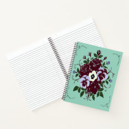 Carnet de Notes Botanique - Roses et Pensées ノートブック