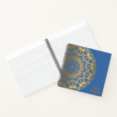 Carnet de Notes Mandala couleur Or et motif Cuir ノートブック (内部)
